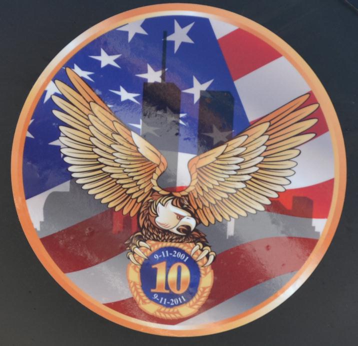 Special 9-11 sticker for all cars at 5 Flags